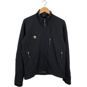 Mountain Hardwear Full Zip Softshell Collared Windbreaker Black mens size Large